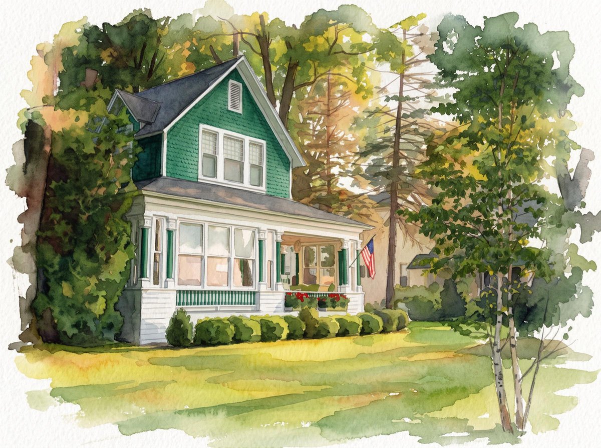 Personalized First Home Watercolor Portrait From Photo, Custom House Painting, New Homeowner Gift, Housewarming Keepsake