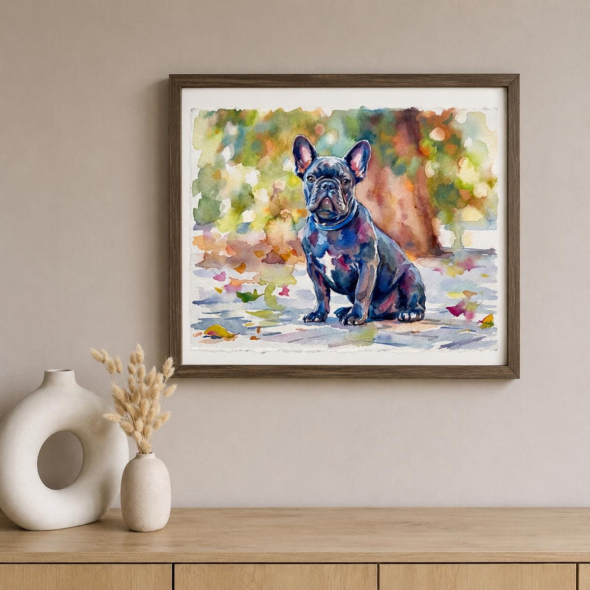 Custom Dog Watercolor Portrait From Photo, Personalized Pet Painting, Dog Lover Gift, Custom Pet Wall Art