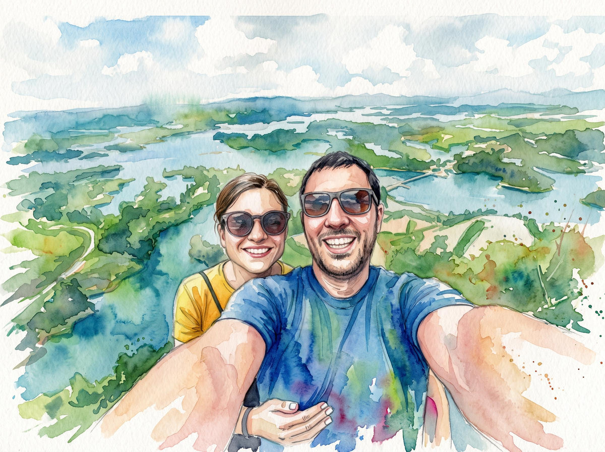 Custom Couple Portrait From Photo, Watercolor Couple Painting, Personalized Anniversary Gift, Engagement Gift, Romantic Couple Wall Art