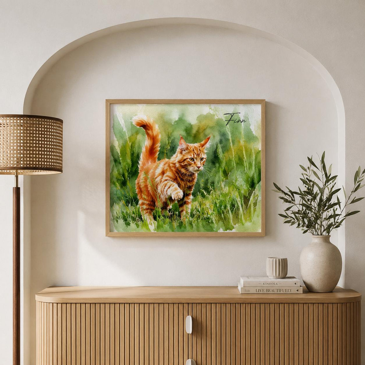 Custom Multiple Pet Watercolor Portrait From Photo, Personalized Dog and Cat Family Art, Pet Lover Gift, Custom Pet Wall Art