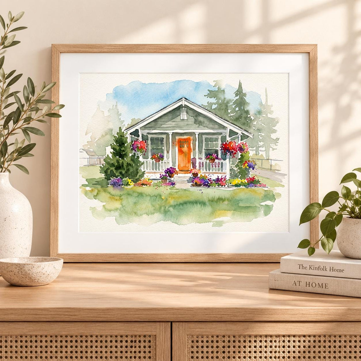 Personalized First Home Watercolor Portrait From Photo, Custom House Painting, New Homeowner Gift, Housewarming Keepsake