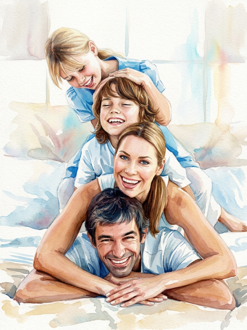 Watercolor-style portrait