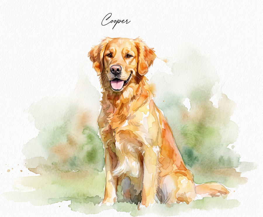 Watercolor-style portrait