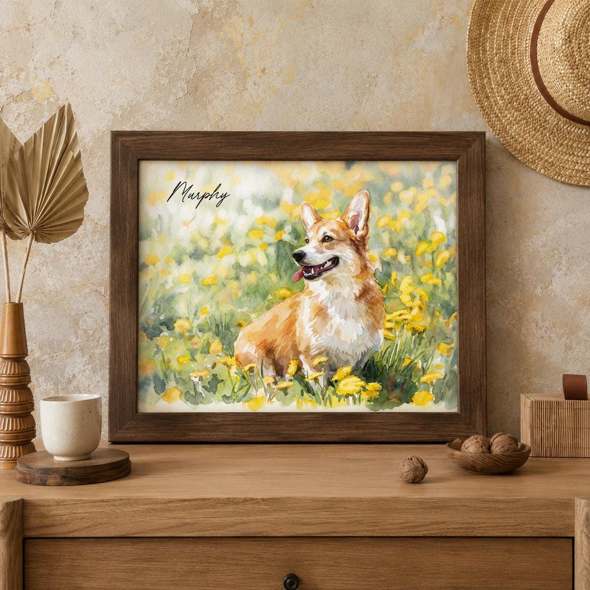 Custom Dog Watercolor Portrait From Photo, Personalized Pet Painting, Dog Lover Gift, Custom Pet Wall Art