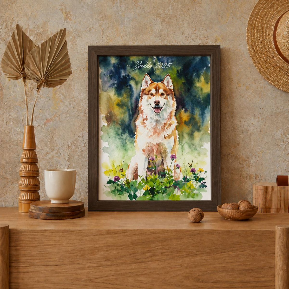 Custom Dog Watercolor Portrait From Photo, Personalized Pet Painting, Dog Lover Gift, Custom Pet Wall Art